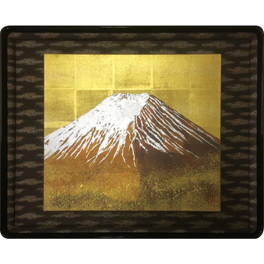 吉祥富士(額入り)(金箔工芸) 木戸口善夫 約横69×縦57cm p9848 山水 富士 富士山 風景 風水 事務所 店舗 移転 開店 開業 新築 落成