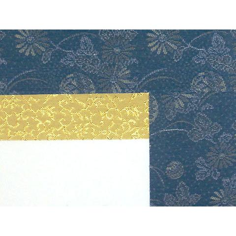 白抜掛け軸 （尺五立 緞子三段表装）趣彩掛軸(1本)（色・柄おまかせ