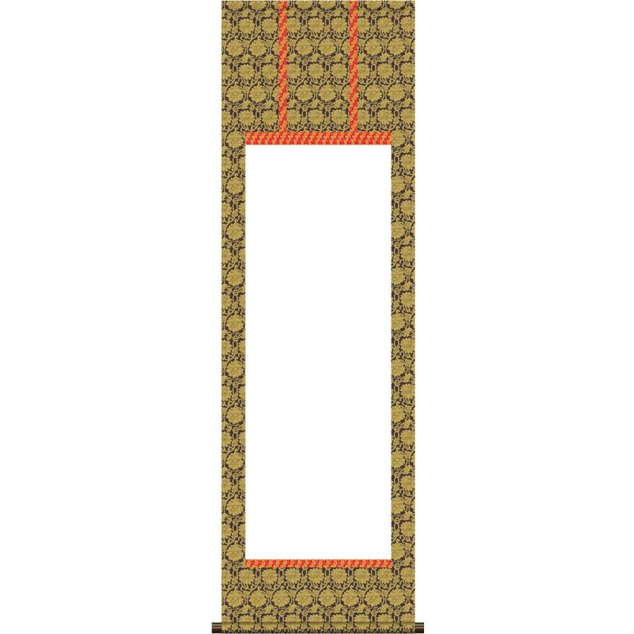白抜掛け軸 （尺五立仏用・タイプA 蓮華紋）趣彩掛軸(お得な5本セット) モダン おしゃれ 白紙 無地 書道 書画 水墨画 俳画 展覧会 作品展の画像