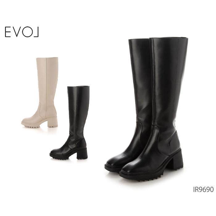 純日本製 国産 Evol イーボル スクエアロングブーツ Ir9690 レディース ブーツ 靴 大特価 展示品 App Digitallimegreen Co Za