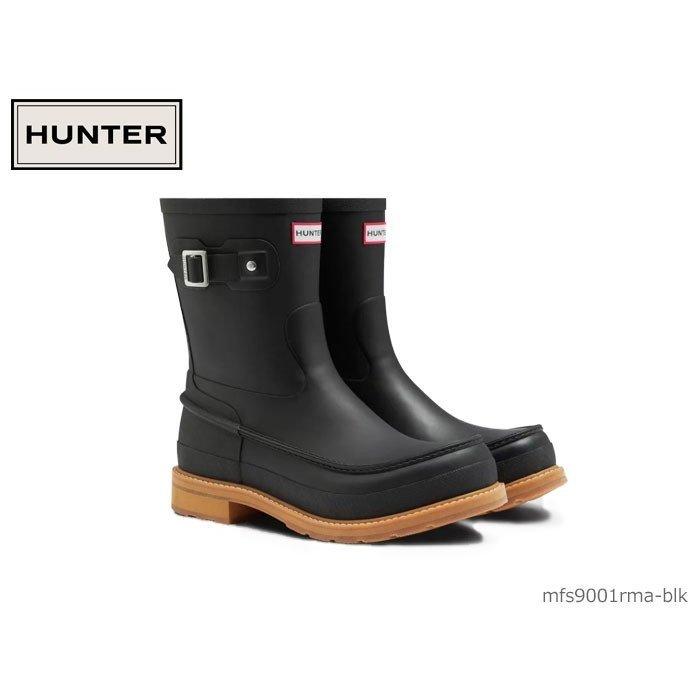 送料込 モックトゥ オリジナル メンズ Hunter ハンター Black ブラック レインブーツ メンズ ショート Mfs9001rma Blk レインブーツ メンズ 国内正規品 Short Mock Toe Tweight Original ブラック ブーツ レインシューズ ブーツ Meorboston Org