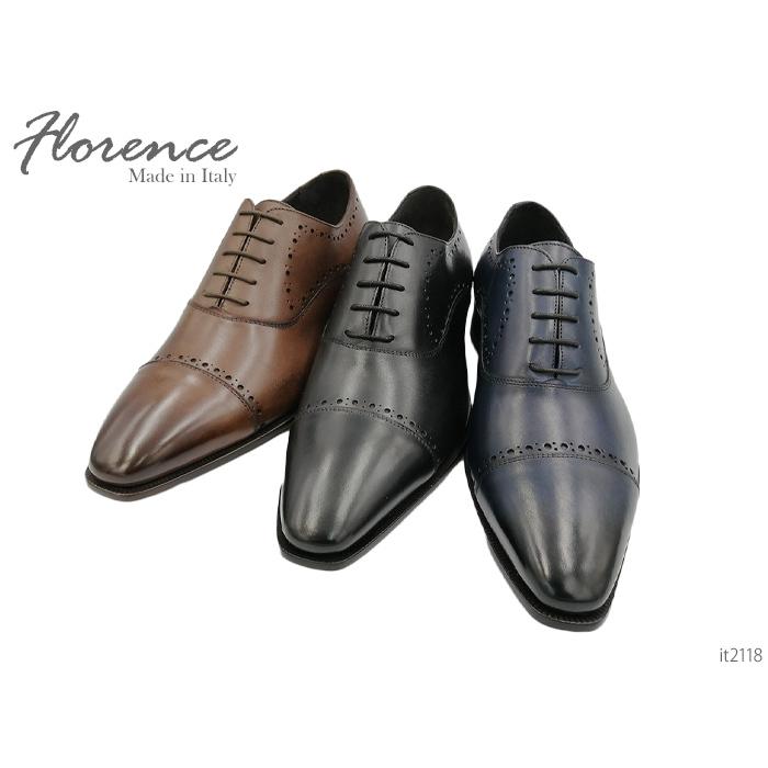 C florence フローレンス IT2118 ストレートチップ メダリオン メンズ ビジネス シューズ 靴 イタリア製