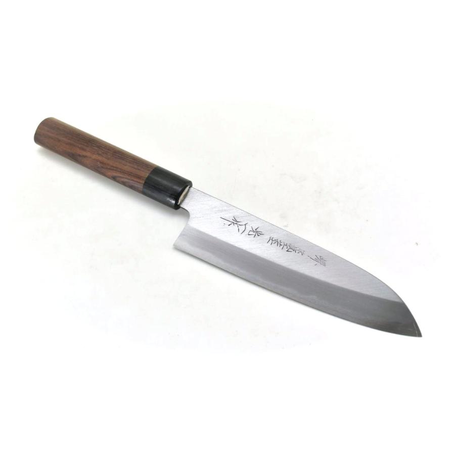光一作《森本刃物》安来鋼白紙2号割込 本霞 和三徳 170 mm【紫檀 光一作《森本刃物》安来鋼白紙2号割込 本霞 和三徳 170 mm【紫檀