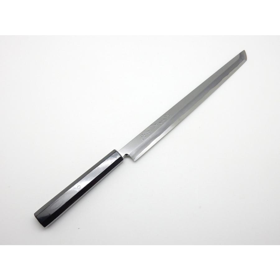 超人気の堺孝行 白虎 安来鋼白1号 mm 先丸蛸引 270 黒石目サヤ付 調理