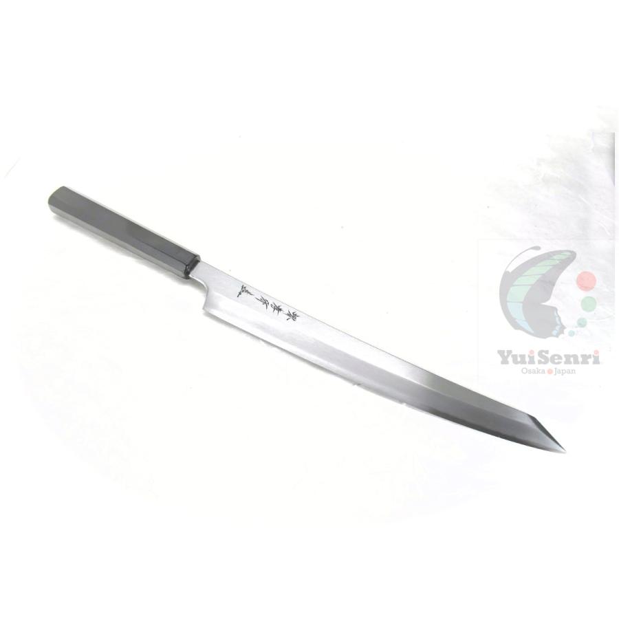 堺孝行 堺孝行《銀三鋼・黒檀柄》剣型柳刃（飛燕型）300 mm【黒檀八角 