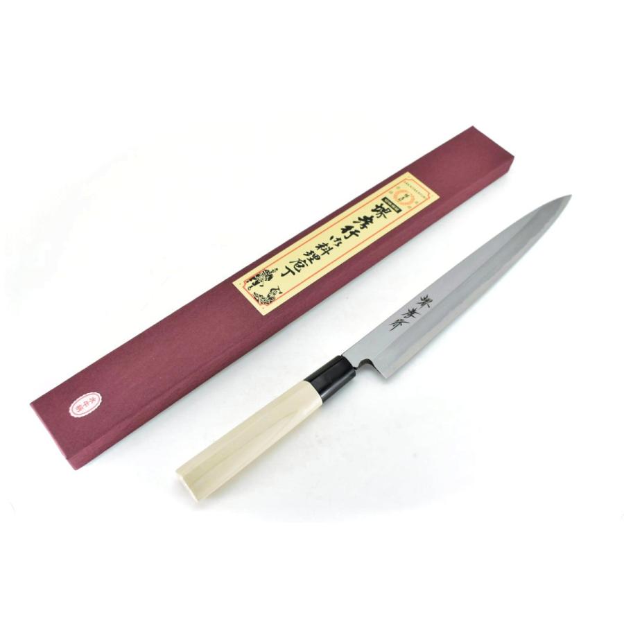 柳刃　白鋼　霞研240㎜ 堺孝行 堺孝行《霞研水牛柄》安来白三鋼 柳刃 240 mm 【水牛柄】 : 唯