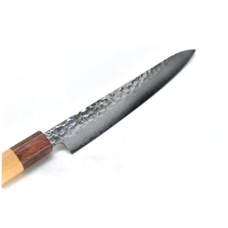 堺孝行　33層槌目ダマスカス和式　ペティナイフ180mm 堺孝行 堺孝行《33層鎚目ダマスカス和式》和ペティ 180 mm【欅（けやき