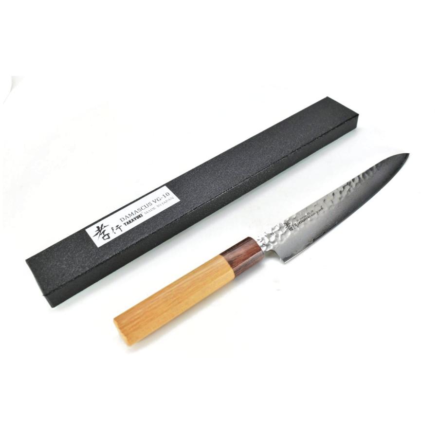 堺孝行 堺孝行《33層鎚目ダマスカス和式》和ペティ 180 mm【欅（けやき