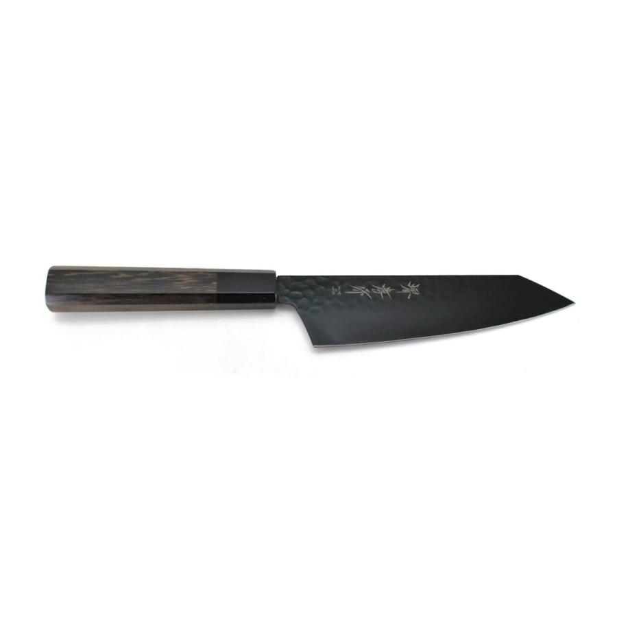 堺孝行 堺孝行《黒影》V金10号 鎚目 黒フッ素加工 和剣型三徳 160 mm