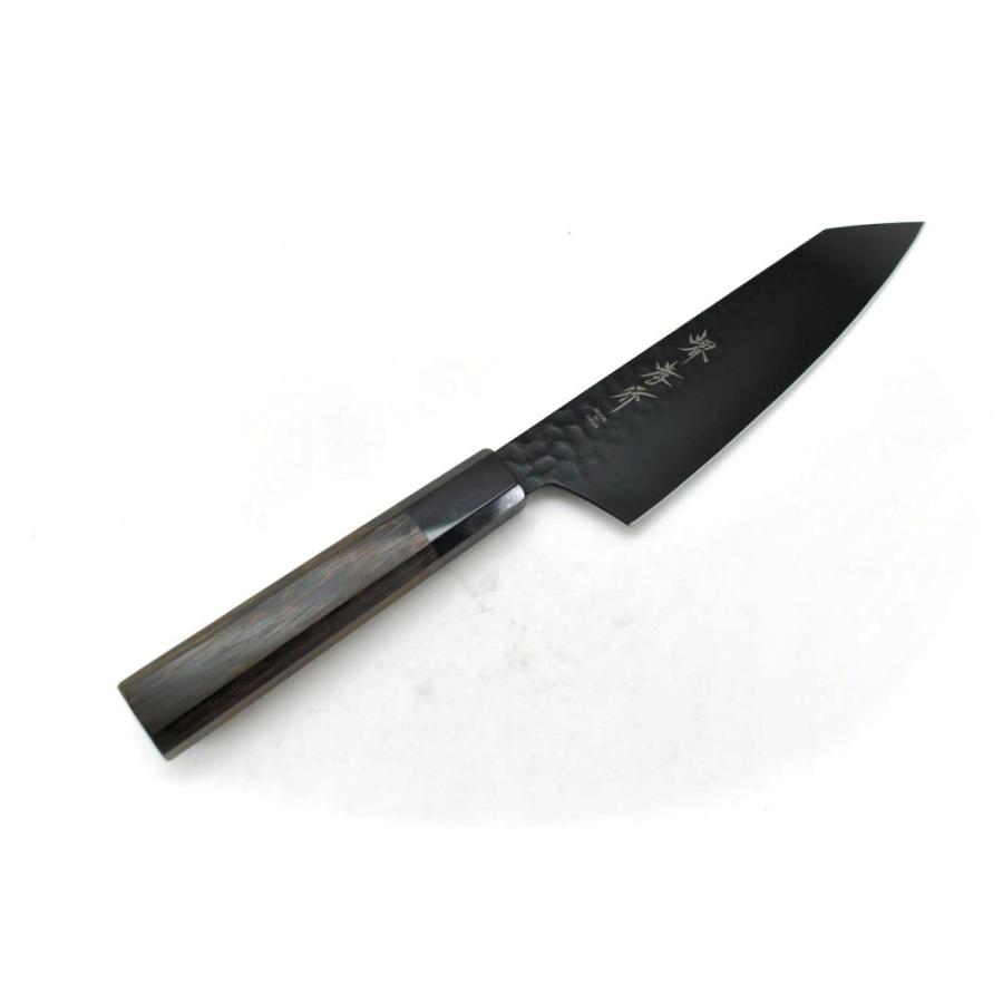 堺孝行 堺孝行《黒影》V金10号 鎚目 黒フッ素加工 和剣型三徳 160 mm