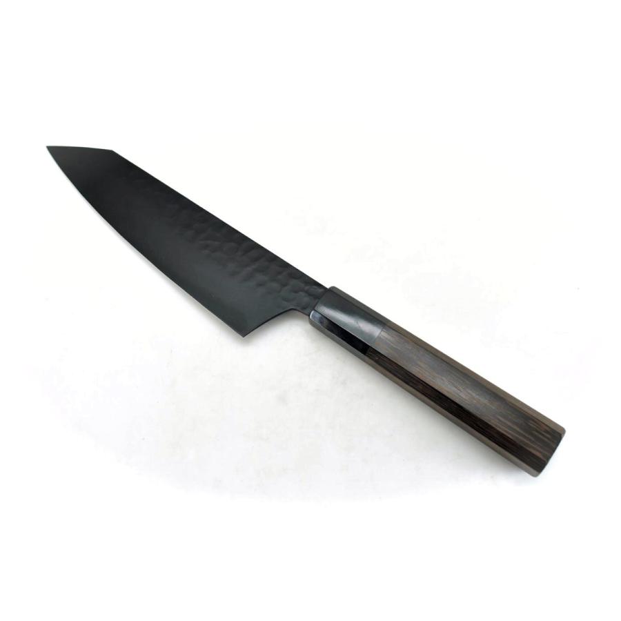 堺孝行 堺孝行《黒影》V金10号 鎚目 黒フッ素加工 和剣型三徳 160 mm
