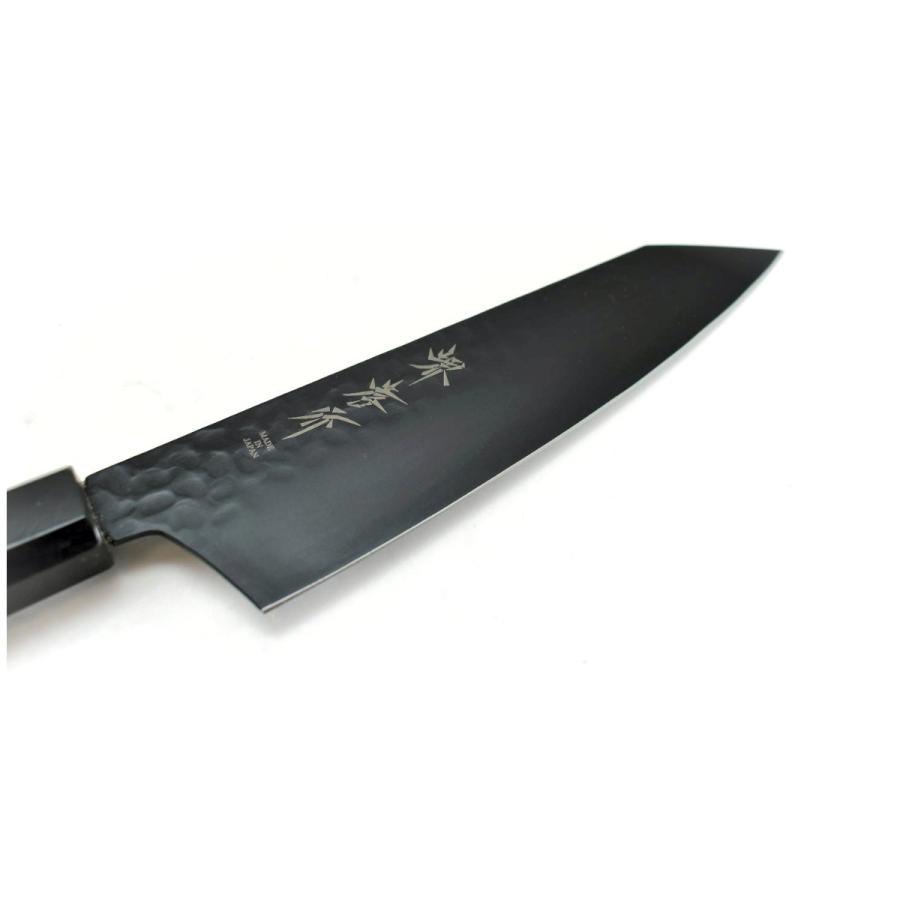 堺孝行 堺孝行《黒影》V金10号 鎚目 黒フッ素加工 和剣型三徳 160 mm