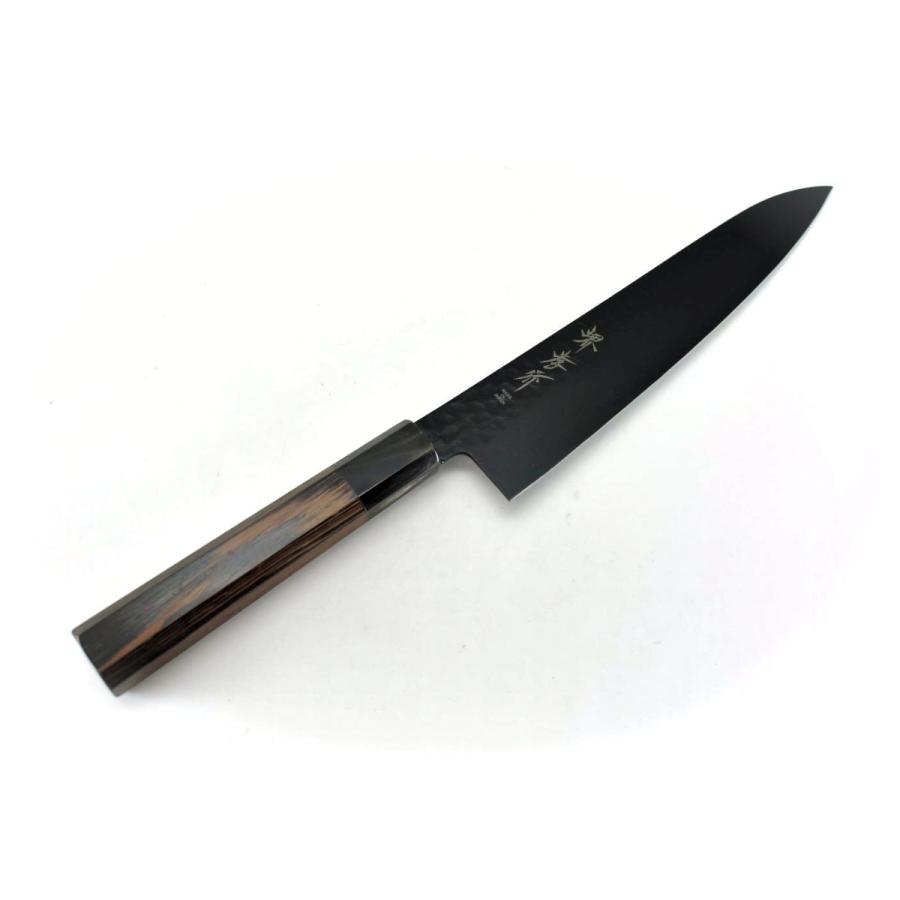 堺孝行 堺孝行《黒影》V金10号 鎚目 黒フッ素加工 和牛刀 240 mm