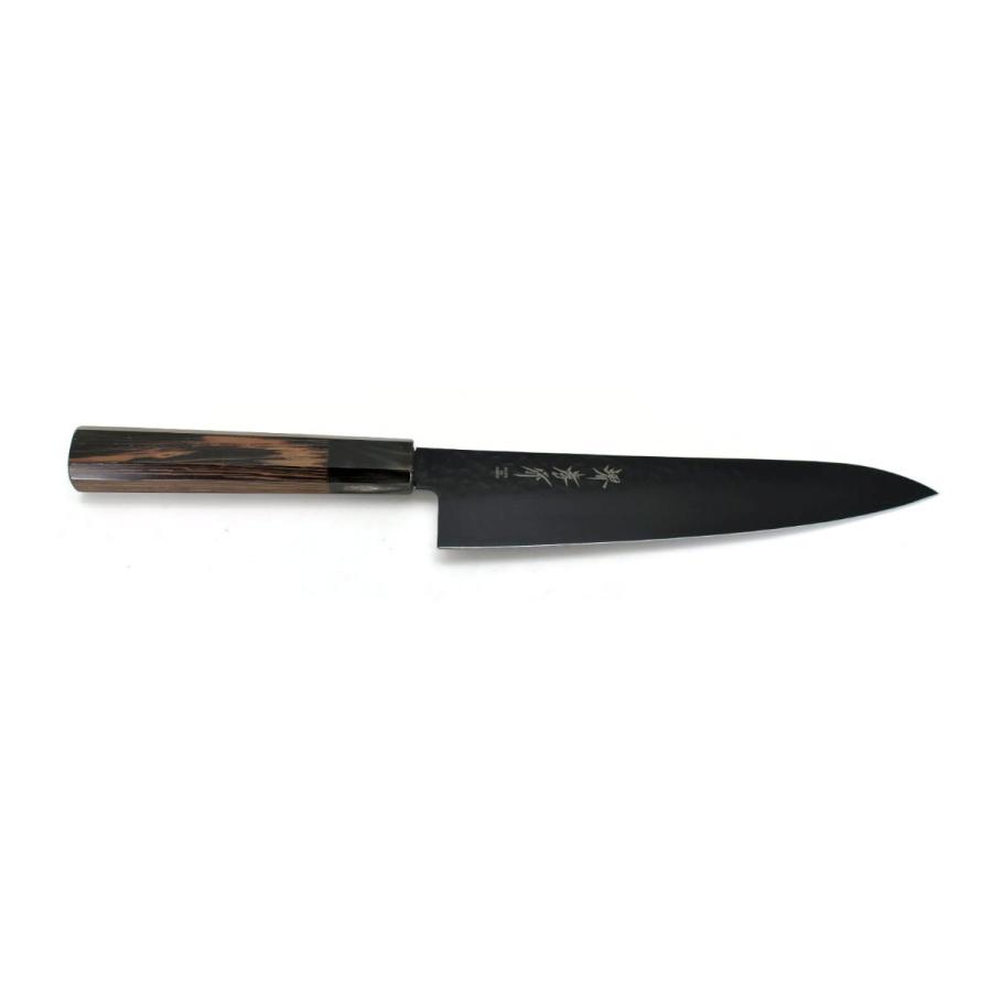 堺孝行 堺孝行《黒影》V金10号 鎚目 黒フッ素加工 和牛刀 240 mm