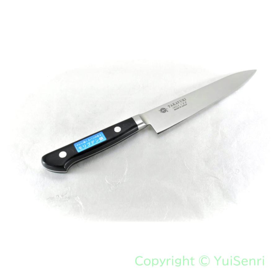 堺孝行 堺孝行《イノックスシリーズ》ペティ150 mm【POM樹脂黒柄