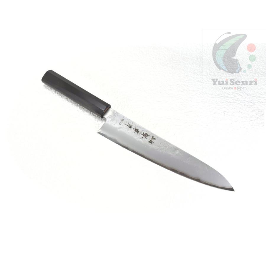 堺孝行 堺孝行《VG-10 梨地和式》和牛刀 240 mm【黒檀一体型柄】 : 唯