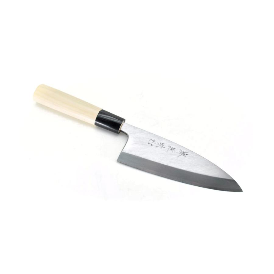 堺匠味正 本霞白出刃6寸 180mm 水牛柄 出刃包丁 白