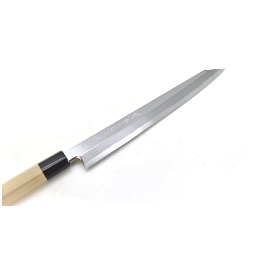 義弘《青霞シリーズ》安来鋼青2号 本霞研 切付柳刃 270 mm【水牛 義弘《青霞シリーズ》安来鋼青2号 本霞研 切付柳刃 270 mm【水牛