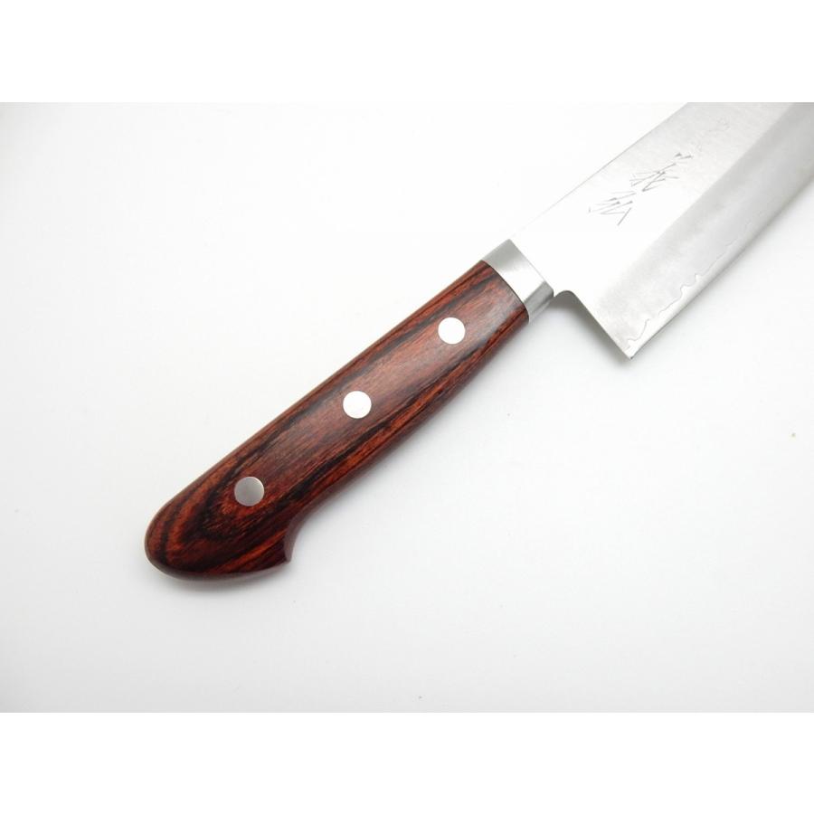 唯千里オリジナルVG1ゴールド本割込牛刀180 mm【マホガニー柄】