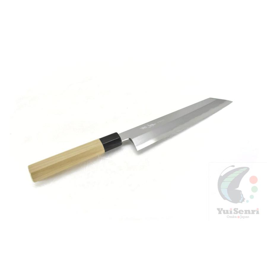 義弘《上作シリーズ》安来鋼白2号 切付庖丁 240 mm 【水牛八角柄