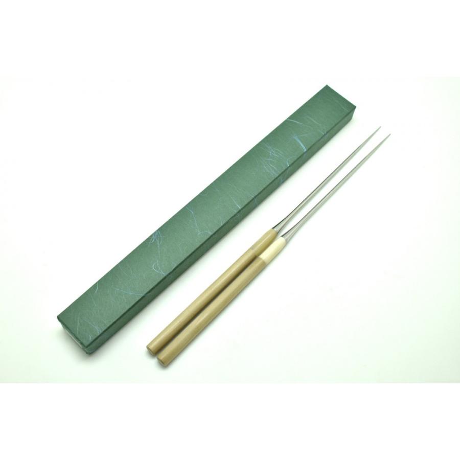調理用高級ステンレス盛箸 180 mm【水牛丸柄・白】紙箱付 : 唯 調理用高級ステンレス盛箸 180 mm【水牛丸柄・白】紙箱付 : 唯
