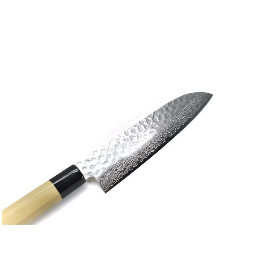 義弘《NSWシリーズ》AUS10・45層鎚目鍛造ダマスカス 和三徳 180 mm 