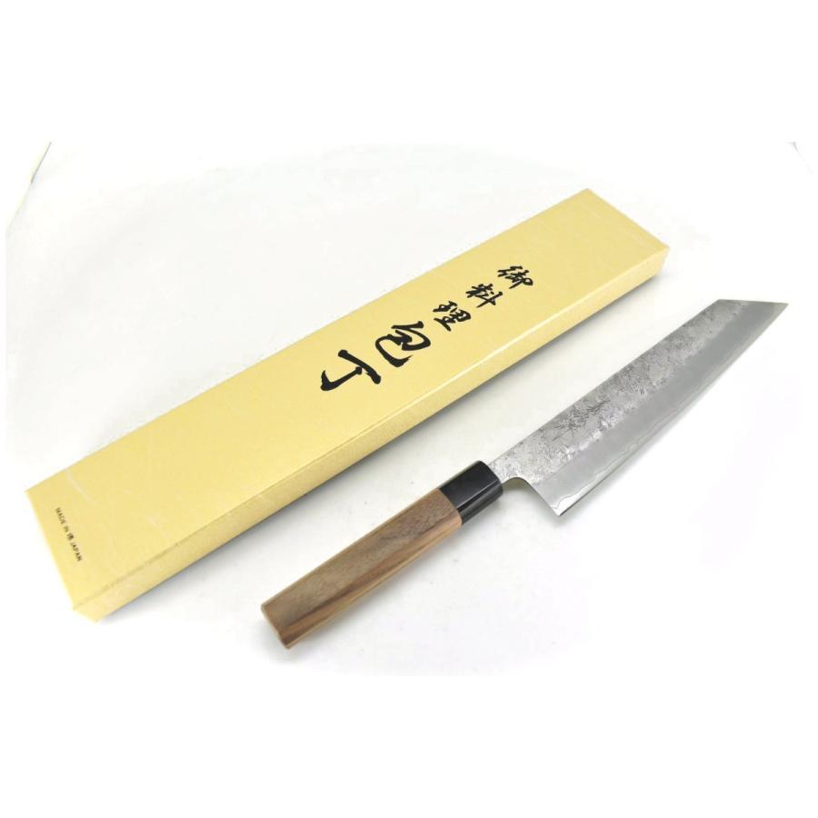 義弘《銀三梨地仕上》切付牛刀210 mm【ウォールナット八角柄】 : 唯