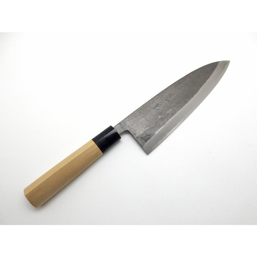 唯千里オリジナル《安来白鋼》黒打鮭切 210 mm【水牛柄】 : 唯