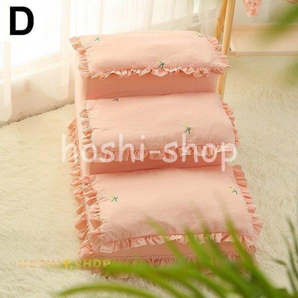 ペット 犬 猫 階段 ステップ 段差移動 補助階段 柔らかい クッション 3段 無地 チェック柄 ドット柄 フリル 花柄 レース ドッグ キャット ホワイト ペット 犬 猫 階段 ステップ 段差移動 補助階段 柔らかい クッション 3段 無地 チェック柄 ドット柄 フリル 花柄 レース ドッグ キャット ホワイト