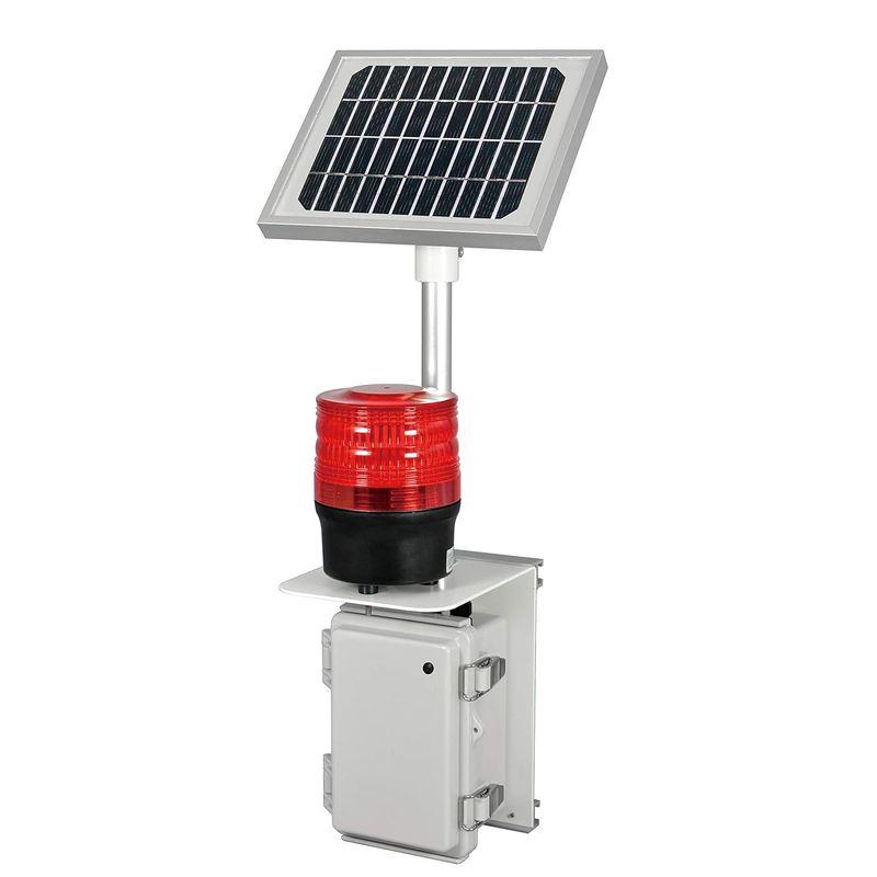 NIKKEI　ソーラー式回転灯　LED回転灯(ソーラー式)　VM09S-007KR　J1　赤　人感センサー付　2.6kg
