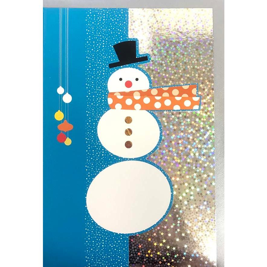 グリーティングカード クリスマスカード 雪だるま メッセージカード 封筒付き シルバー 銀 ユージニアyh 通販 Yahoo ショッピング