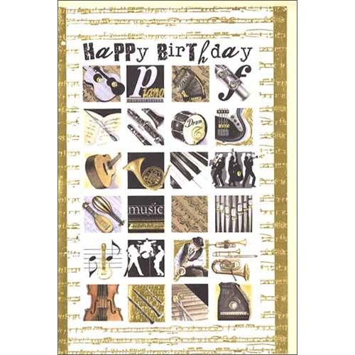 グリーティングカード 誕生日 バースデー 楽器 音楽 おしゃれ メッセージカード ギフト 贈り物 封筒付き ユージニアyh 通販 Yahoo ショッピング