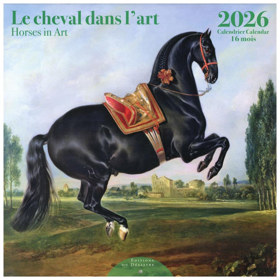 2026年 ラージカレンダー アートの馬 HORSES IN ART 30×30cm 壁掛け