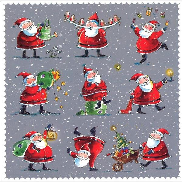 グリーティングカード クリスマスカード 9人のサンタクロース メッセージカード Adbx0019 2 ユージニアyh 通販 Yahoo ショッピング