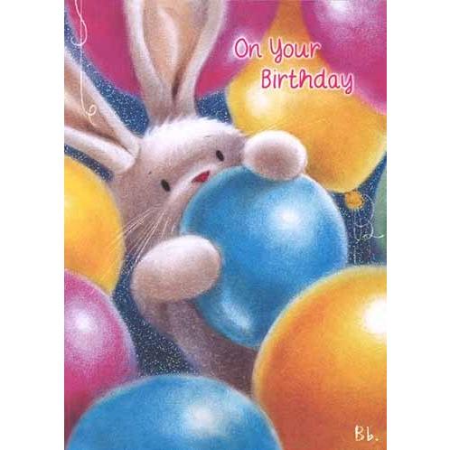 グリーティングカード 誕生日 バースデー うさぎと風船 動物 ウサギ おしゃれ メッセージカード ギフト 贈り物 手紙 封筒付き hh 0023 ユージニアyh 通販 Yahoo ショッピング