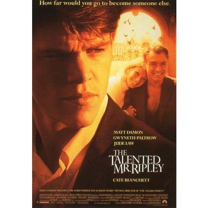 リプリー　マット・デイモン　ジュード•ロウ　グウィネス•パルトロウ 1999年の才能のあるミスターリプリーの撮影現場で、ジュード