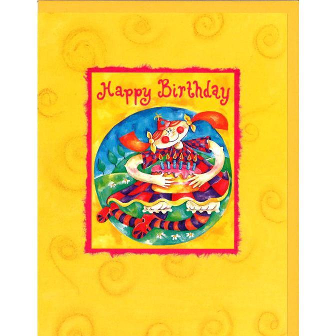 グリーティングカード 誕生日 バースデー タートルベイ ケーキとバースデーガール イラスト メッセージカード 封筒付き 輸入雑貨 Ctb908 ユージニアyh 通販 Yahoo ショッピング
