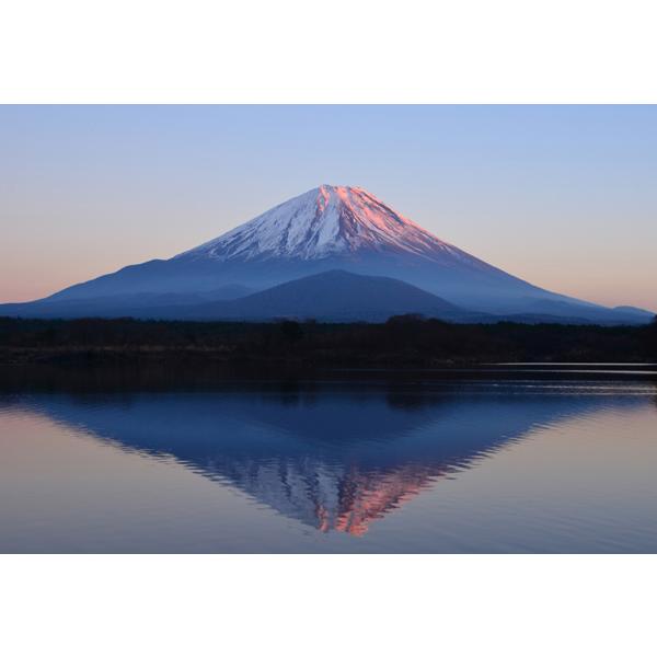 ポストカード カラー写真 日本風景シリーズ 精進湖の富士山 103×150mm 観光地 名所 メッセージカード 郵便はがき