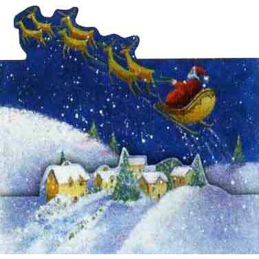 グリーティングカード ダイカット クリスマスカード サンタクロース メッセージカード 封筒付き 雪の結晶の柄｜yujinia-yh
