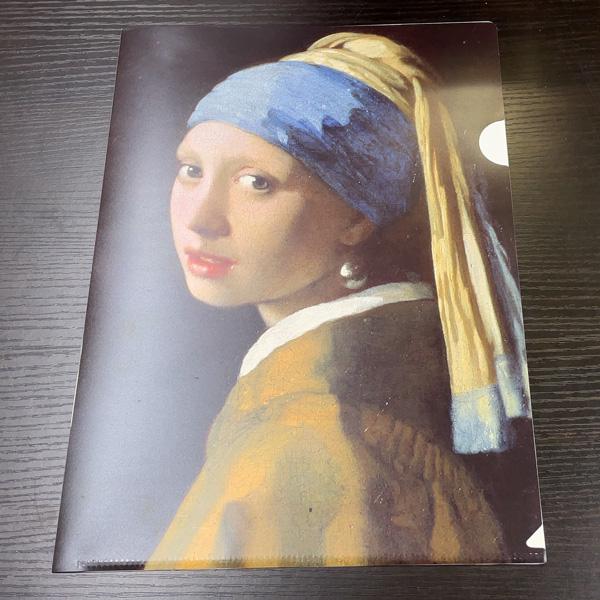 ❌美術館グッズ【7786】　A4版ファイル　真珠の耳飾りの少女（フェルメール） 🍀真珠の耳飾りの少女🍀 画材店で凄い額縁を見つけたので衝動