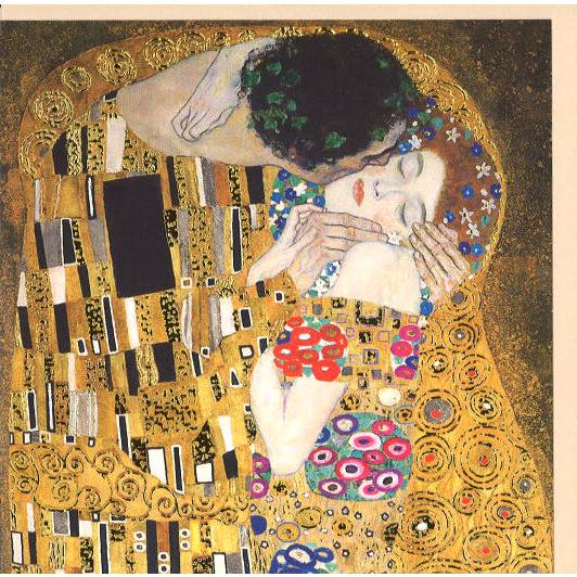グリーティングカード 多目的 アート クリムト 接吻 名画 メッセージ  