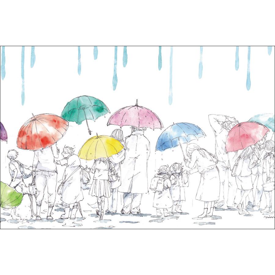 ポストカード イラスト かわいみな メッセージカード あめふり 郵便はがき 超特価sale開催