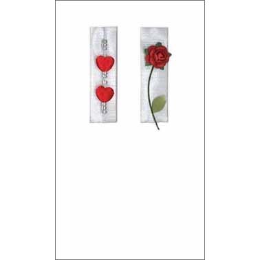 グリーティングカード 多目的 ハートとバラ バレンタイン 母の日 花 薔薇 おしゃれ メッセージカード ギフト