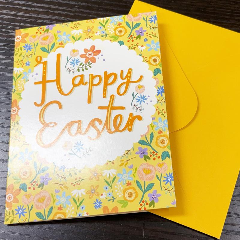 グリーティングカード イースター 花のパターン メッセージカード イラスト かわいい Pecp0017 ユージニアyh 通販 Yahoo ショッピング