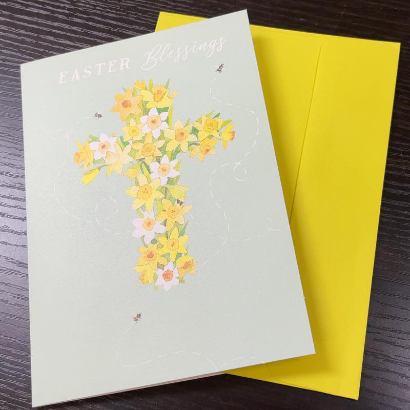 グリーティングカード イースター 花の十字架 メッセージカード イラスト かわいい Segg001 ユージニアyh 通販 Yahoo ショッピング