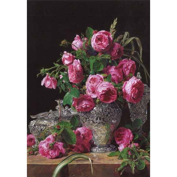 ポストカード アート ヴァルトミュラー バラ 148×105mm 花 メッセージ