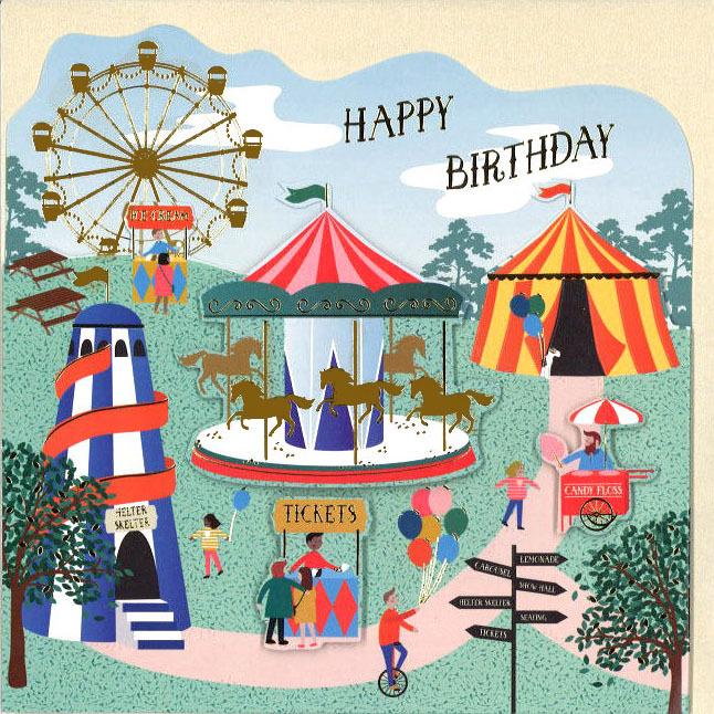 グリーティングカード 誕生日 バースデー 遊園地 メッセージカード デコパージュ おしゃれ ギフト 輸入雑貨 Wier0007 ユージニアyh 通販 Yahoo ショッピング