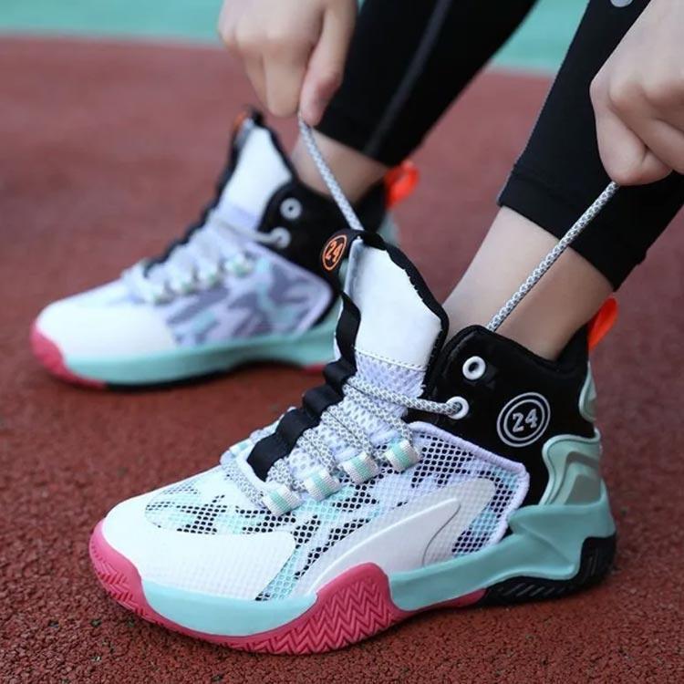 いずいず バスケットボールシューズ ＆靴紐おまとめ 紐 キッズ バッシュ 痛くない ジュニアバスケットシューズ