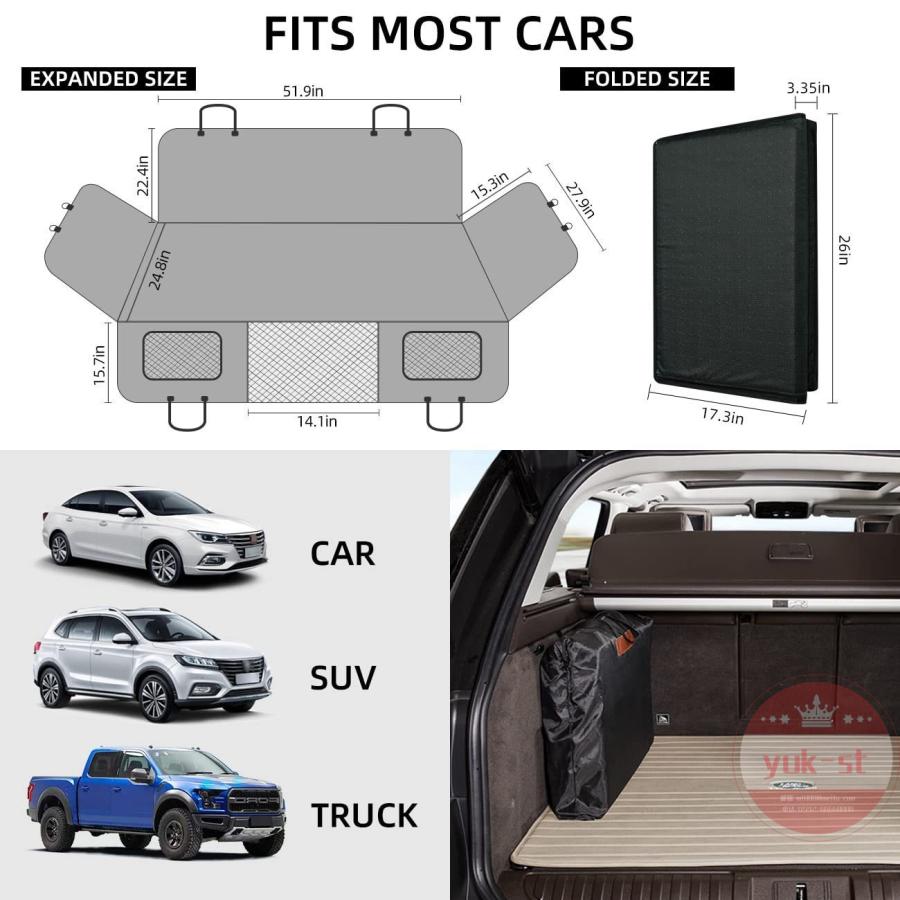 JEEP（ジープ）ラングラー JL車載用ペットマット 犬用後部座席カバー 