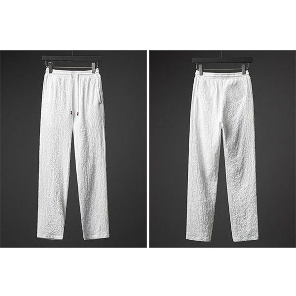 大特価上下セット セットアップ メンズ 綿麻風 リネン風 接触冷感 涼しい 七分袖 五分袖シャツ チノパン 大きいサイズ 吸汗速乾 ルームウェア |  | 08